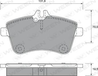 Ween 151-1996 - Гальмівні колодки, дискові гальма autocars.com.ua