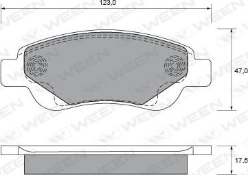 Ween 151-2001 - Тормозные колодки, дисковые, комплект avtokuzovplus.com.ua