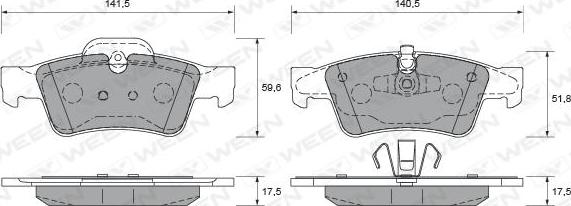 Ween 151-2011 - Гальмівні колодки, дискові гальма autocars.com.ua