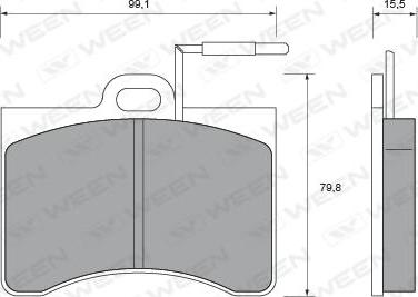 Ween 151-2013 - Тормозные колодки, дисковые, комплект autodnr.net