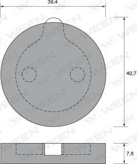 Ween 151-2014 - Гальмівні колодки, стояночні дискові гальма autocars.com.ua