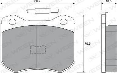 Ween 151-2020 - Тормозные колодки, дисковые, комплект avtokuzovplus.com.ua