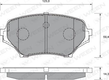 Ween 151-2061 - Тормозные колодки, дисковые, комплект autodnr.net