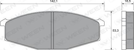 Ween 151-2062 - Гальмівні колодки, дискові гальма autocars.com.ua