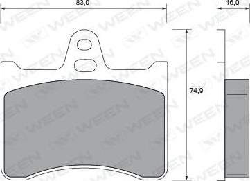 Ween 151-2070 - Гальмівні колодки, дискові гальма autocars.com.ua