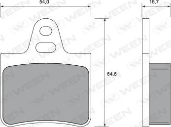 Ween 151-2071 - Тормозные колодки, дисковые, комплект avtokuzovplus.com.ua