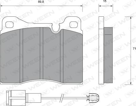 Ween 151-2077 - Тормозные колодки, дисковые, комплект avtokuzovplus.com.ua