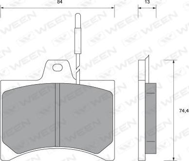 Ween 151-2080 - Гальмівні колодки, дискові гальма autocars.com.ua