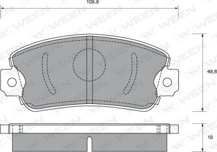 Ween 151-2098 - Тормозные колодки, дисковые, комплект avtokuzovplus.com.ua