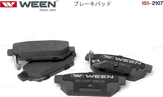 Ween 151-2107 - Тормозные колодки, дисковые, комплект autodnr.net