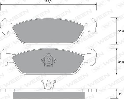 Ween 151-2132 - Тормозные колодки, дисковые, комплект autodnr.net