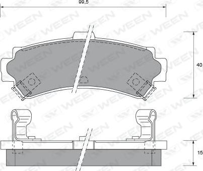 Ween 151-2134 - Тормозные колодки, дисковые, комплект autodnr.net