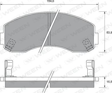 Ween 151-2154 - Гальмівні колодки, дискові гальма autocars.com.ua