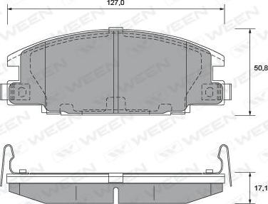 Ween 151-2160 - Гальмівні колодки, дискові гальма autocars.com.ua