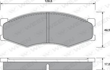 Ween 151-2175 - Тормозные колодки, дисковые, комплект avtokuzovplus.com.ua