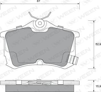 Ween 151-2185 - Тормозные колодки, дисковые, комплект autodnr.net