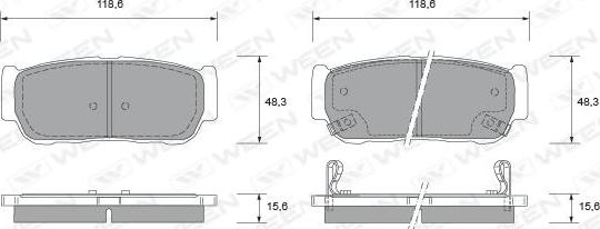 Ween 151-2195 - Гальмівні колодки, дискові гальма autocars.com.ua