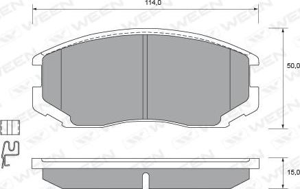 Ween 151-2205 - Гальмівні колодки, дискові гальма autocars.com.ua