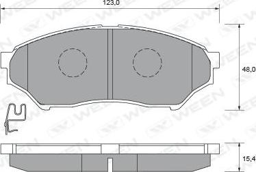 Ween 151-2247 - Тормозные колодки, дисковые, комплект avtokuzovplus.com.ua