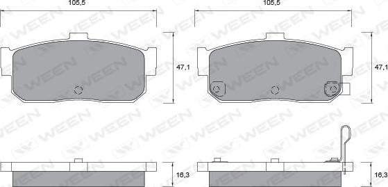 Ween 151-2251 - Тормозные колодки дисковые задние NISSAN Cefiro  Maxima QX A33 autodnr.net