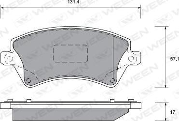 Ween 151-2259 - Тормозные колодки, дисковые, комплект avtokuzovplus.com.ua