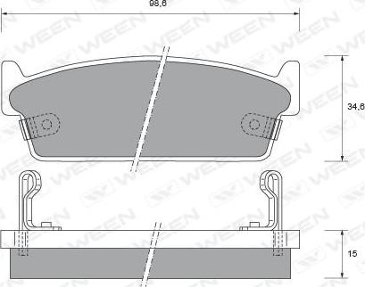 Ween 151-2261 - Тормозные колодки, дисковые, комплект avtokuzovplus.com.ua