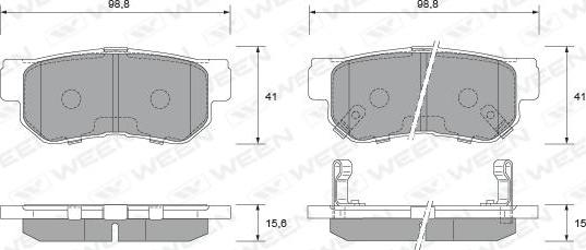 Ween 151-2269 - Гальмівні колодки, дискові гальма autocars.com.ua