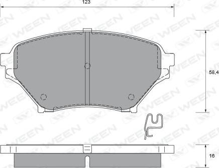 Ween 151-2271 - Гальмівні колодки, дискові гальма autocars.com.ua