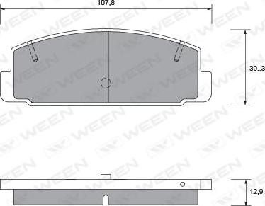Ween 151-2281 - Гальмівні колодки, дискові гальма autocars.com.ua