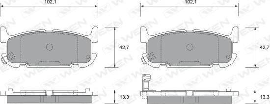 Ween 151-2286 - Тормозные колодки, дисковые, комплект avtokuzovplus.com.ua