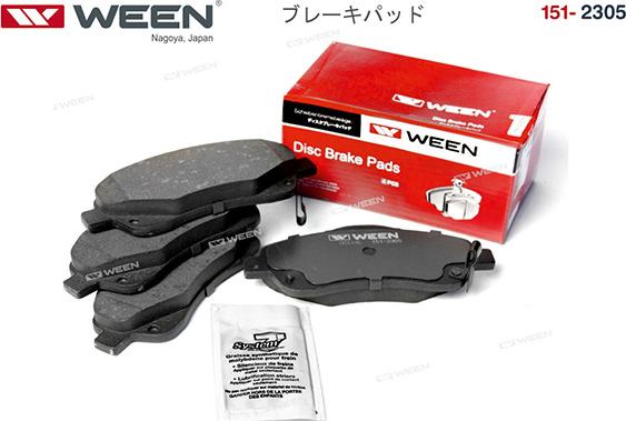 Ween 151-2305 - Тормозные колодки дисковые передние TOYOTA Avensis  Verso autodnr.net