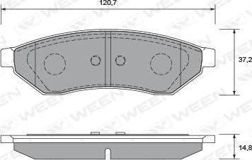 Ween 151-2311 - Гальмівні колодки, дискові гальма autocars.com.ua