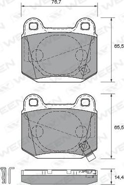 Mando MBF015741 - Гальмівні колодки, дискові гальма autocars.com.ua