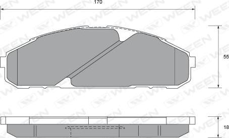 Ween 151-2356 - Тормозные колодки, дисковые, комплект autodnr.net