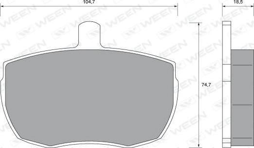 Ween 151-2360 - Гальмівні колодки, дискові гальма autocars.com.ua