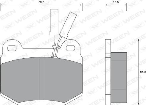 Ween 151-2361 - Тормозные колодки, дисковые, комплект avtokuzovplus.com.ua