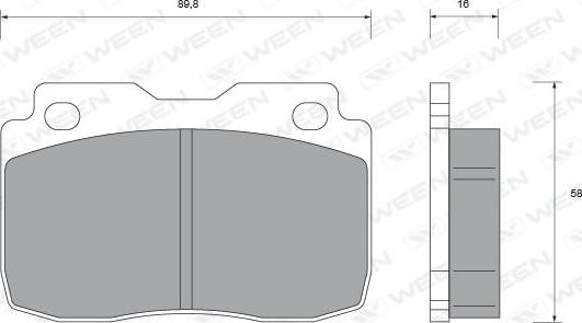 Ween 151-2375 - Тормозные колодки, дисковые, комплект avtokuzovplus.com.ua