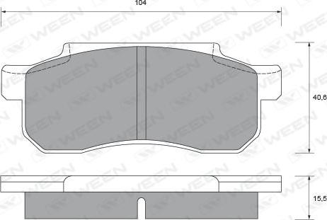 Ween 151-2377 - Гальмівні колодки, дискові гальма autocars.com.ua