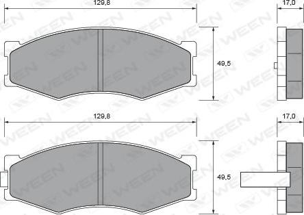 Ween 151-2394 - Гальмівні колодки, дискові гальма autocars.com.ua