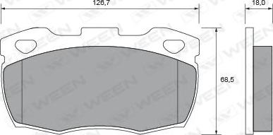 Ween 151-2397 - Тормозные колодки, дисковые, комплект avtokuzovplus.com.ua