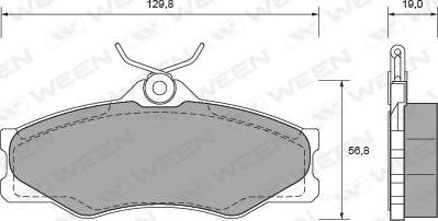 Ween 151-2399 - Гальмівні колодки, дискові гальма autocars.com.ua