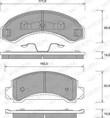 Ween 151-2403 - Тормозные колодки, дисковые, комплект autodnr.net