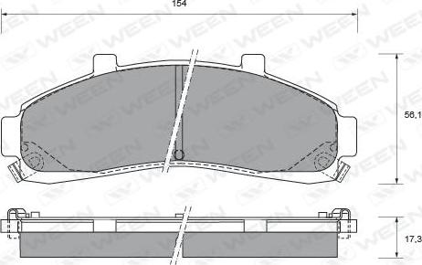 Ween 151-2410 - Тормозные колодки, дисковые, комплект avtokuzovplus.com.ua