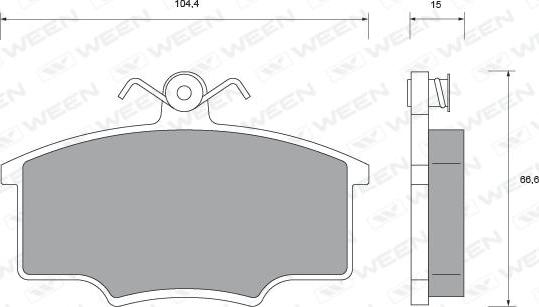 Ween 151-2429 - Гальмівні колодки, дискові гальма autocars.com.ua