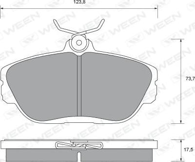 Ween 151-2433 - Гальмівні колодки, дискові гальма autocars.com.ua