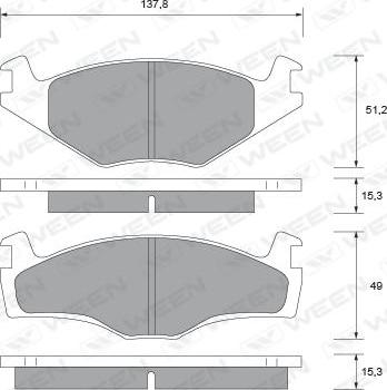 Ween 151-2450 - Гальмівні колодки, дискові гальма autocars.com.ua