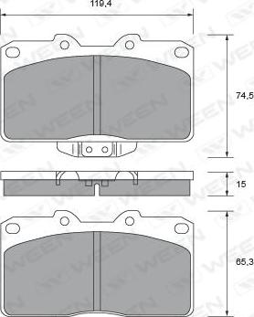 Ween 151-2477 - Гальмівні колодки, дискові гальма autocars.com.ua