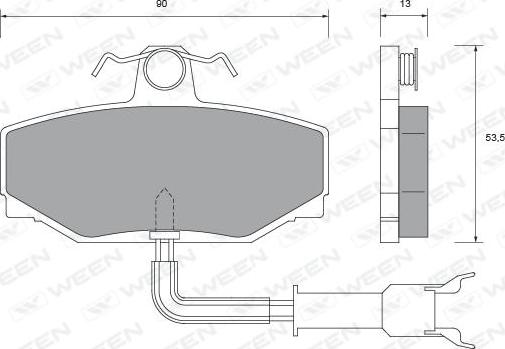 Ween 151-2483 - Гальмівні колодки, дискові гальма autocars.com.ua