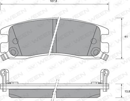 Ween 151-2489 - Гальмівні колодки, дискові гальма autocars.com.ua