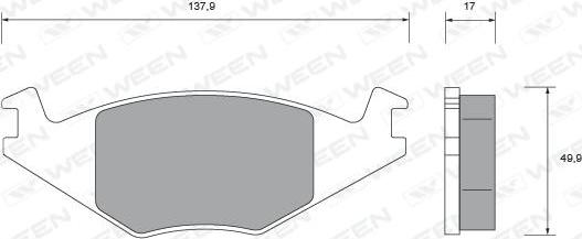 Ween 151-2494 - Тормозные колодки, дисковые, комплект avtokuzovplus.com.ua